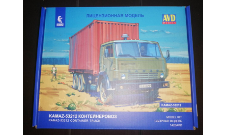 КамАЗ 53212 контейнеровоз, сборная модель автомобиля, scale43, AVD Models