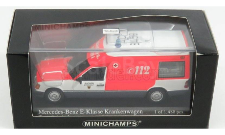 Mercedes benz Krankenwagen Ambulance W124 E-Klasse Feuerwehr Aachan Minichamps 1:43, масштабная модель, scale43, Mercedes-Benz