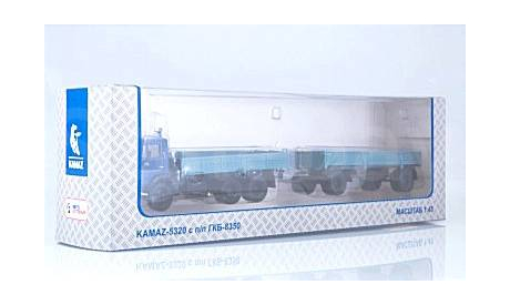 КАМАЗ 5320 с прицепом ГКБ 8650 1:43 ПАО/АИСТ, масштабная модель, ПАО КАМАЗ, scale43