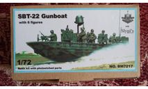 STB 22 Gunboat with 6 figures, сборные модели кораблей, флота, Balaton Models, scale72