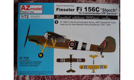 Fi 156C Storch in Commander/VIP service, сборные модели авиации, Az Model, scale72