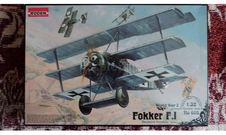 Fokker F.I Dreidecker, сборные модели авиации, Roden, 1:32, 1/32