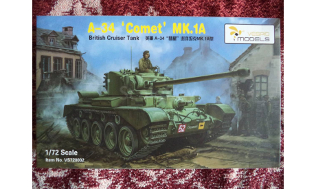 Vespid Models VS720002 British Cruiser Tank A34 ’COMET’ Mk.IA, сборные модели бронетехники, танков, бтт, 1:72, 1/72