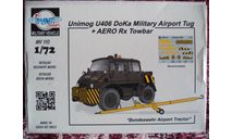 Planet Models MV 110 Unimog U406 DoKa Militari Airport Tug+AERO RxTowbar, сборная модель автомобиля, 1:72, 1/72