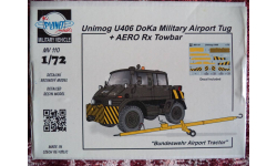 Planet Models MV 110 Unimog U406 DoKa Militari Airport Tug+AERO RxTowbar