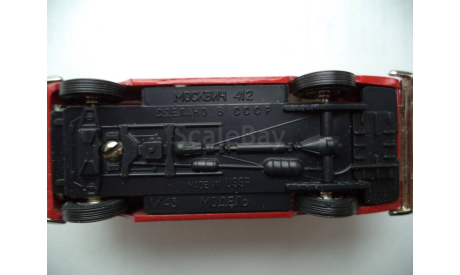 Москвич 412 (Красный) СССР, масштабная модель, Агат/Моссар/Тантал, scale43