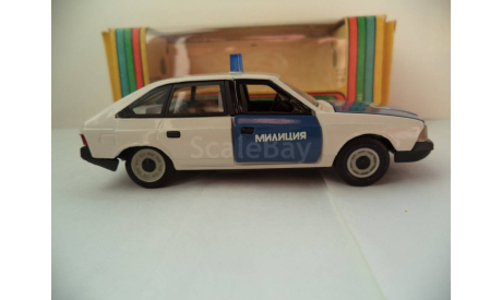 Москвич 2141 ГАИ Милиция(Белый)СССР МИ, масштабная модель, Агат/Моссар/Тантал, scale43