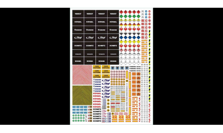 Таблички на тягачи и полуприцепы - А4 - 1:43, фототравление, декали, краски, материалы, scale43