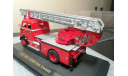 Модель пожарного автомобиля DAF A1600 Fire Engine, образца 1962 красный с черными крыльями, масштабная модель, Yat Ming, scale43