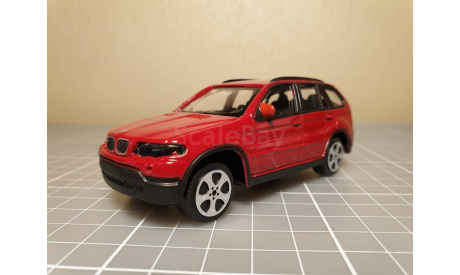 BMW X5 красный Bburago в коробке, масштабная модель, scale43