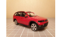 BMW X5 красный Bburago в коробке, масштабная модель, scale43