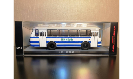 ЛАЗ-695Н Бело-Синий Арт. 04016A  НИКЕЛЬ CLASSICBUS, масштабная модель, 1:43, 1/43