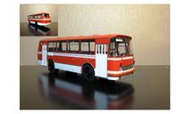ЛАЗ-695Н красный с белыми полосами Арт. 04016F DEMPRICE Аукцион с Рубля!!!, масштабная модель, scale43