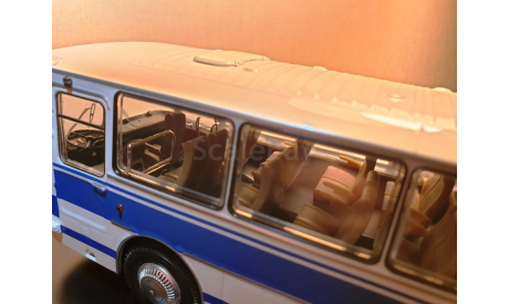 ЛАЗ-699Р белый с синими полосами Арт. 04014G DEMPRICE, масштабная модель, 1:43, 1/43