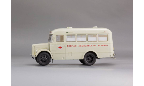 Павловский автобус 651 ’Скорая Медицинская Помощь’, г. Ленинград - 1957 г. DIP 165104, масштабная модель, DiP Models, scale43, ПАЗ