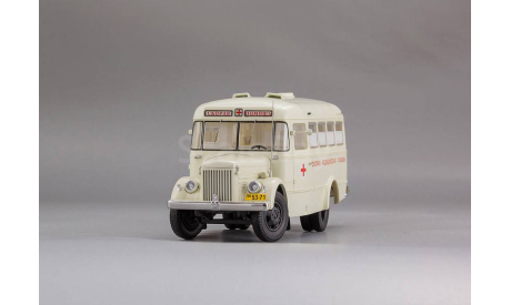 Павловский автобус 651 ’Скорая Медицинская Помощь’, г. Ленинград - 1957 г. DIP 165104, масштабная модель, DiP Models, scale43, ПАЗ