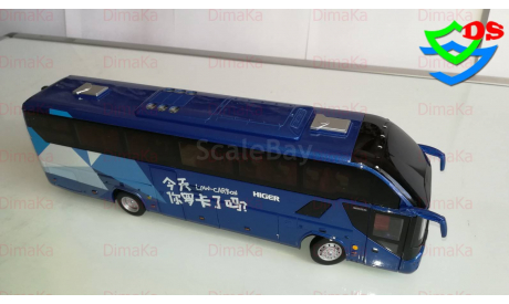 С РУБЛЯ! Автобус HIGER туристический H92, масштабная модель, HIGER KLQ6125B H92, China Promo Models, 1:43, 1/43