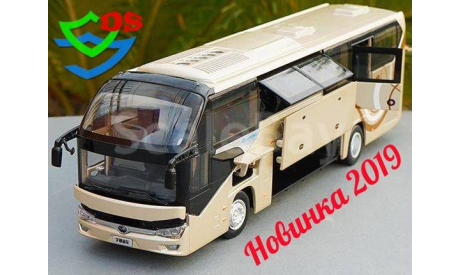 Новинка 2019. Автобус Yutong ZK6128HQB туристический Ютонг, масштабная модель, China Promo Models, scale43