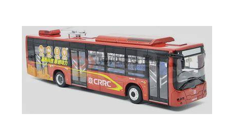 Автобус Hunan CRRC EG6129 Times BUS 1/42 Электробус, масштабная модель, China Promo Models, 1:43, 1/43