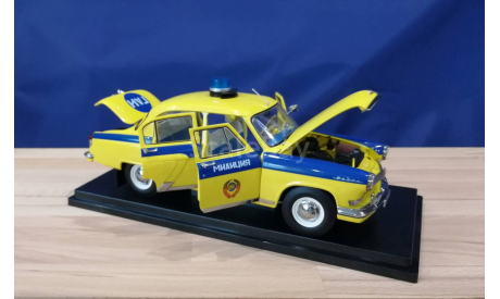 ГАЗ-21Р ’Волга’ ГАИ 1969г. СССР, масштабная модель, VMM/VVM, 1:18, 1/18