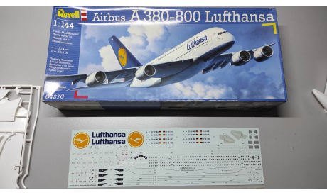 Airbus A380-800 Lufthansa, сборные модели авиации, Revell, scale144