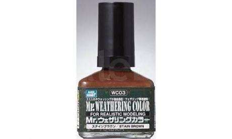 Смывка - Mr.Weathering Color Wc03 Stain Brown, фототравление, декали, краски, материалы, Mr.Hobby