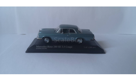 1/43 Mercedes-Benz 280 SE 3.5 COUPE (W111) BLUE METALLIC Minichamps, масштабная модель, scale43