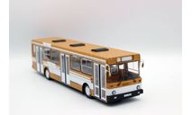 Автобус ЛИАЗ 5256 Агат (Желтый с наклонными полосами) Demprice, масштабная модель, scale43