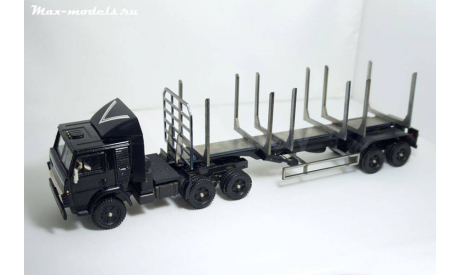 ЛЕСОВОЗ НАДСТРОЙКА ПРИЦЕП ДЛИННОМЕР 1/43 ОДАЗ 9730, масштабная модель, scale43, КамАЗ