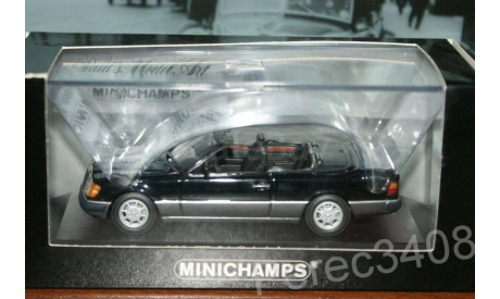 Mercedes-Benz 300 CE-24 Cabriolet 1990 черный minichamps, масштабная модель, scale43