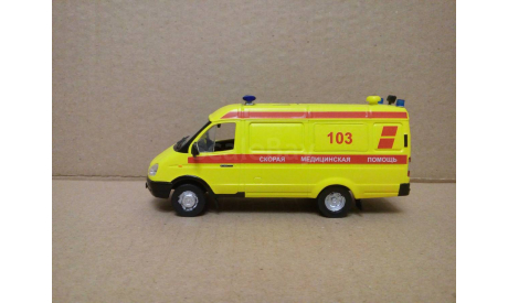 GAZ-32214 СКОРАЯ МЕДИЦИНСКАЯ ПОМОЩЬ ЖЁЛТАЯ, масштабная модель, ГАЗ, 1:43, 1/43