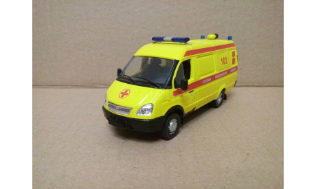GAZ-32214 СКОРАЯ МЕДИЦИНСКАЯ ПОМОЩЬ ЖЁЛТАЯ, масштабная модель, ГАЗ, 1:43, 1/43