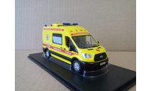 СКОРАЯ МЕДИЦИНСКАЯ ПОМОЩЬ НА БАЗЕ FORD TRANSIT МЕДИЦИНА КАТАСТРОФ РЕАНИМАЦИЯ, масштабная модель, scale43
