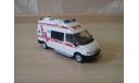 СКОРАЯ МЕДИЦИНСКАЯ ПОМОЩЬ НА БАЗЕ FORD TRANSIT, масштабная модель, 1:43, 1/43