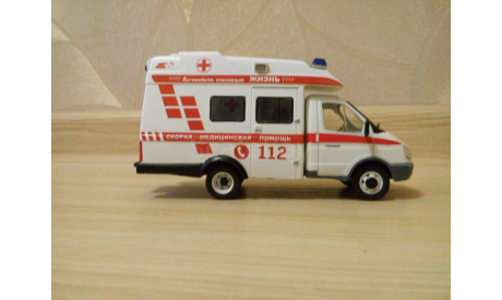 СКОРАЯ МЕДИЦИНСКАЯ ПОМОЩЬ НА БАЗЕ GAZEL, масштабная модель, ГАЗ, 1:43, 1/43