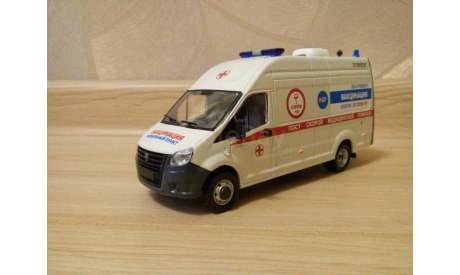 СКОРАЯ МЕДИЦИНСКАЯ ПОМОЩЬ НА БАЗЕ GAZEL NEXT ., масштабная модель, ГАЗ, 1:43, 1/43