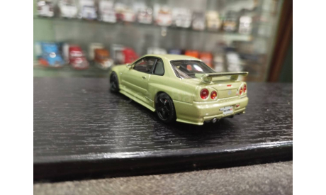 Nissan skyline GT-R ( BNR 34)  v- spec2 nismo1/43, масштабная модель, Hot wheels matell, scale43
