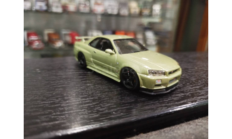 Nissan skyline GT-R ( BNR 34)  v- spec2 nismo1/43, масштабная модель, Hot wheels matell, scale43