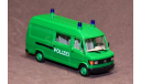 Полицейский микроавтобус Mercedes-Benz 207D, Германия., масштабная модель, Herpa, 1:87, 1/87