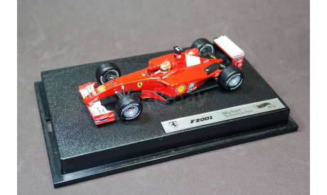 Гоночный автомобиль F1 Ferrari F1-2001, Michael Schumacher World Champion 2001, масштабная модель, Hot Wheels, 1:43, 1/43