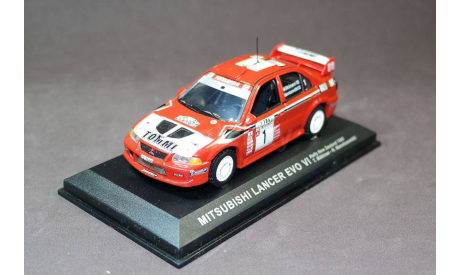 Гоночный автомобиль Mitsubishi Lancer EVO VI, T. Makinen - R. Mannisenmaki, rally New Zealand, 1999., масштабная модель, Altaya Rally, 1:43, 1/43