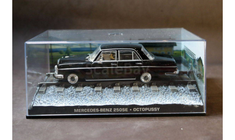 Легковой автомобиль Mercedes 250SE, масштабная модель, Mercedes-Benz, The James Bond Car Collection (Автомобили Джеймса Бонда), 1:43, 1/43