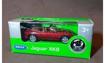 Легковой автомобиль Jaguar XK8, масштабная модель, Welly, 1:64, 1/64