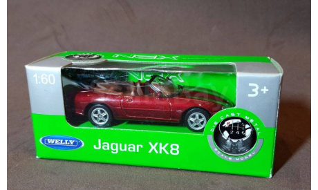 Легковой автомобиль Jaguar XK8, масштабная модель, Welly, 1:64, 1/64