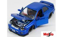 Subaru Impreza WRX Custom 2002, масштабная модель, MAISTO, 1:24, 1/24