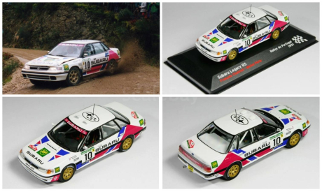 Subaru Legacy RS Rallye de Portugal - Vinho do Porto 1991 #10 Chatriot François / Périn Michel, масштабная модель, Altaya, scale43