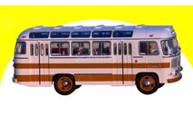 ПАЗ-672 белый с желтыми полосами, масштабная модель, Classicbus, 1:43, 1/43