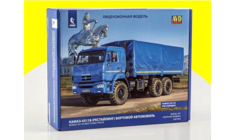 Сборная модель Бортовой автомобиль КАМАЗ-43118 (рестайлинг) 1687AVD, сборная модель автомобиля, scale43, AVD Models