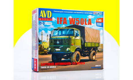 Сборная модель IFA W50LA бортовой (с тентом) 1568AVD, масштабная модель, scale43, AVD Models