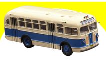 Автобус ЗиС-155 бежево-синий с номерами и маршрутом ’Ст. ГАГРА - ВОКЗАЛ’, масштабная модель, scale43, Classicbus, ЗИЛ